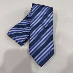 Bruno Marchesi Tie Blue Stripes 100% Silk